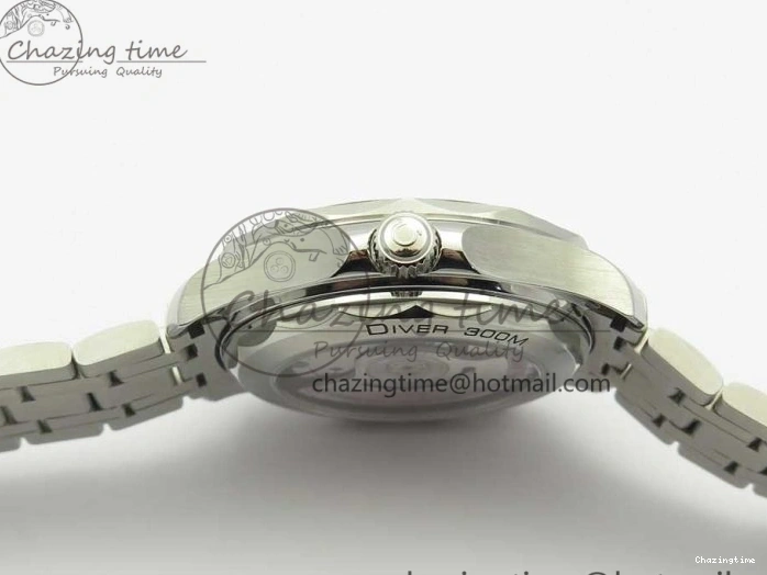 1222 Effortless 2018 Seamaster Diver 300M OMF Best Edition Blue Ceramic Gray Dial on SS Bracelet A8800 (Black Balance Wheel) 7958